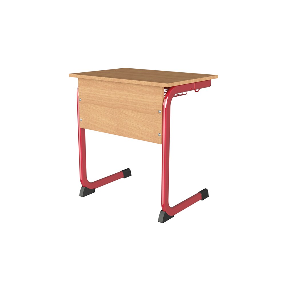 A-03/1-EF Flora előlapos, füzettartó rácsos 1sz. tanuló asztal