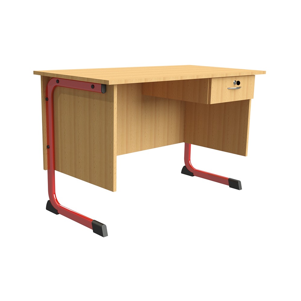 TA-14-03 Flora egyfiókos fémlábas tanári asztal