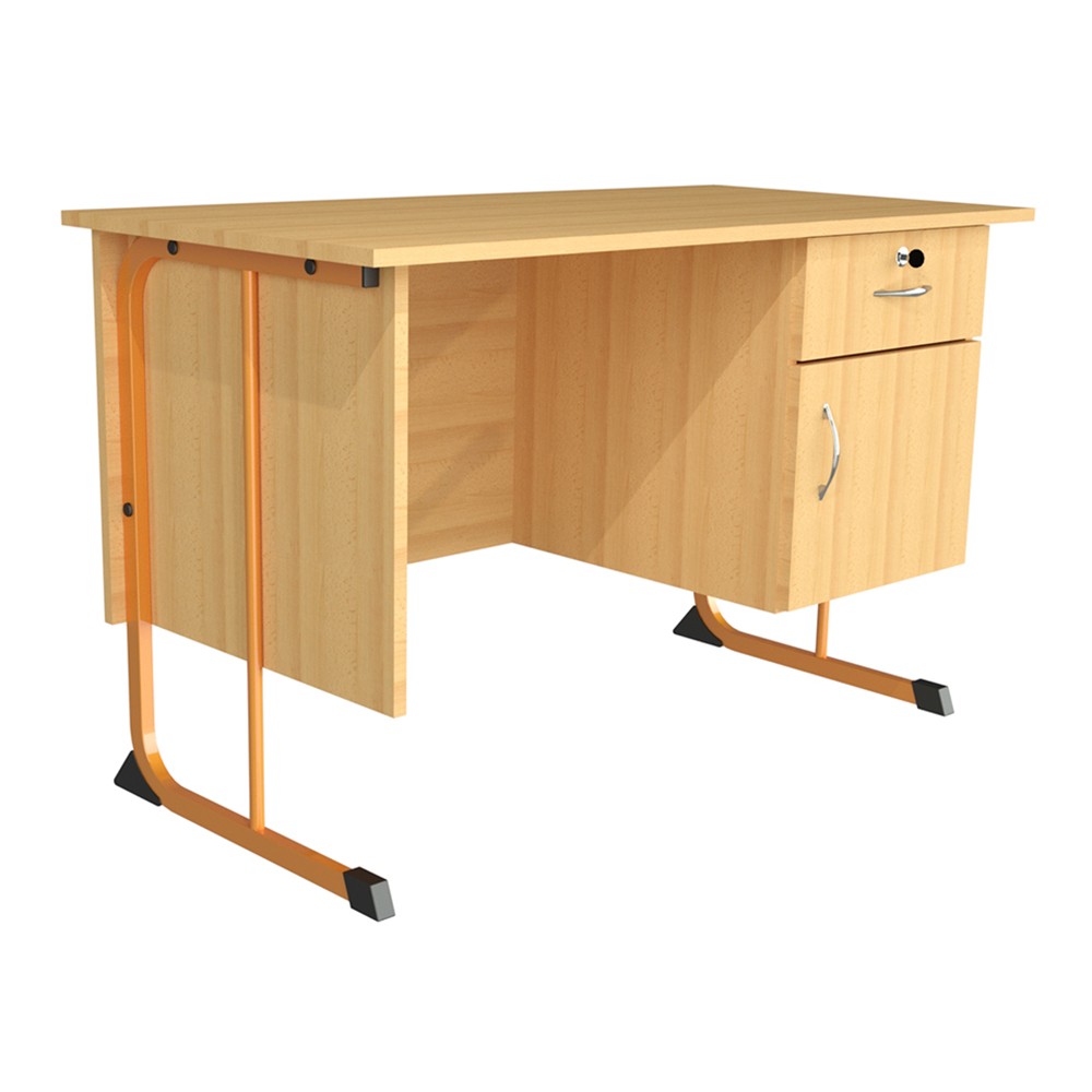 TA-18-06 Karina fiókos, oldalszekrényes tanári asztal