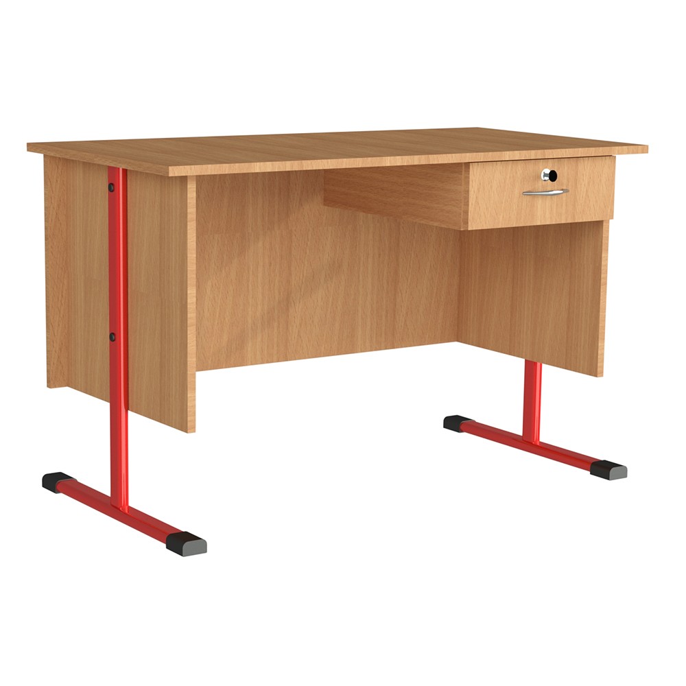 TA-14-11 Madrid egyfiókos fémlábas tanári asztal