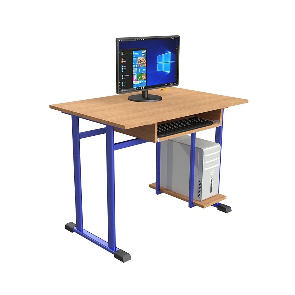 SZA-08-1 Síkovál csővázas egyszemélyes számítógép asztal