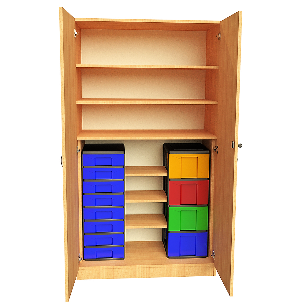 KDSZ-8M4L  Műanyag dobozos eszköztároló szekrény