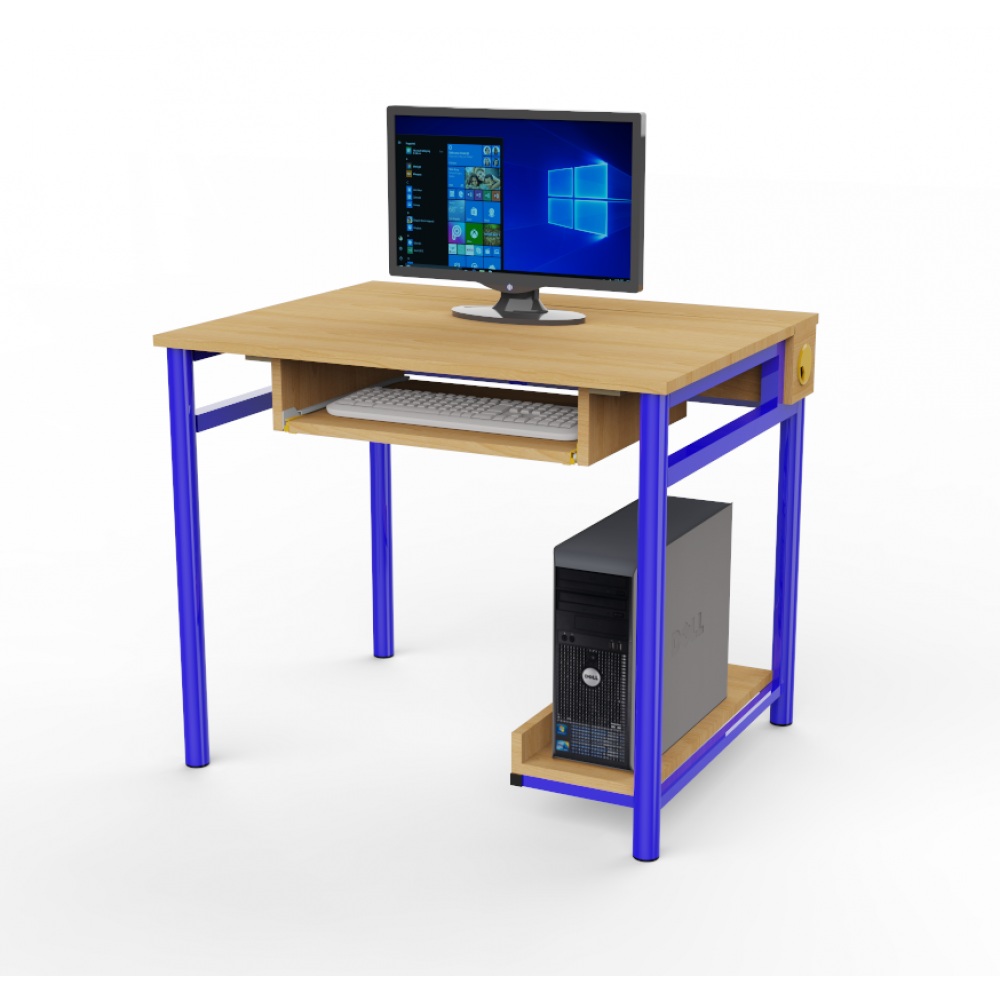 SZA-07-1 Kábelcsatornás egyszemélyes számítógép asztal