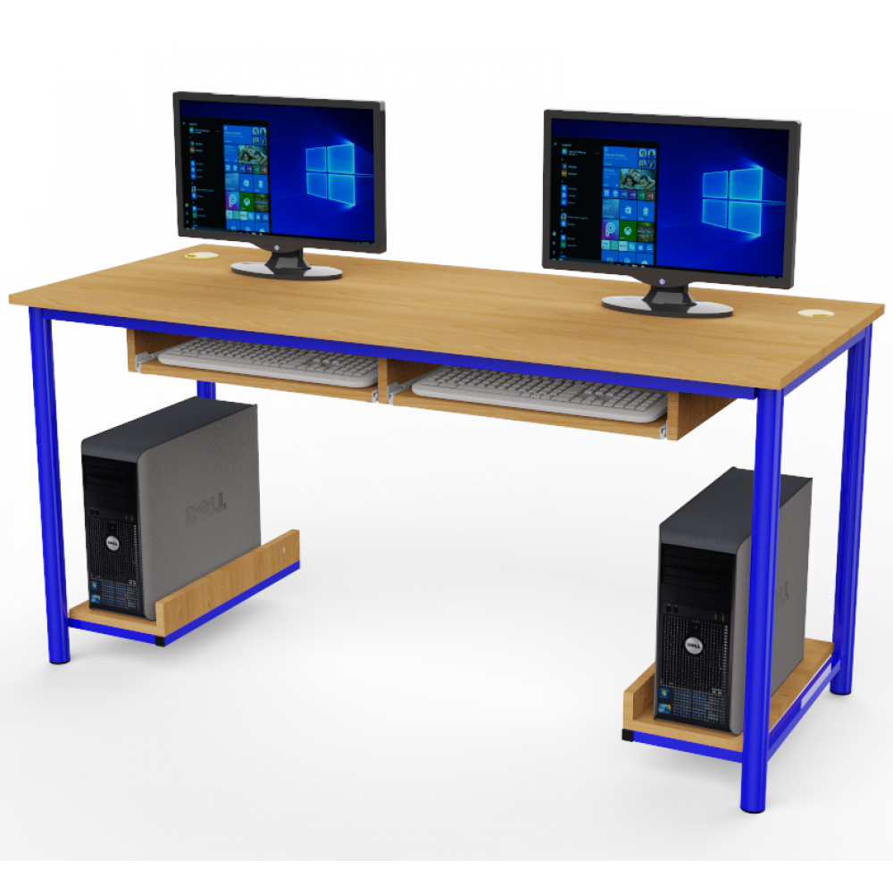 SZA-09-2 Csővázas kétszemélyes számítógép asztal